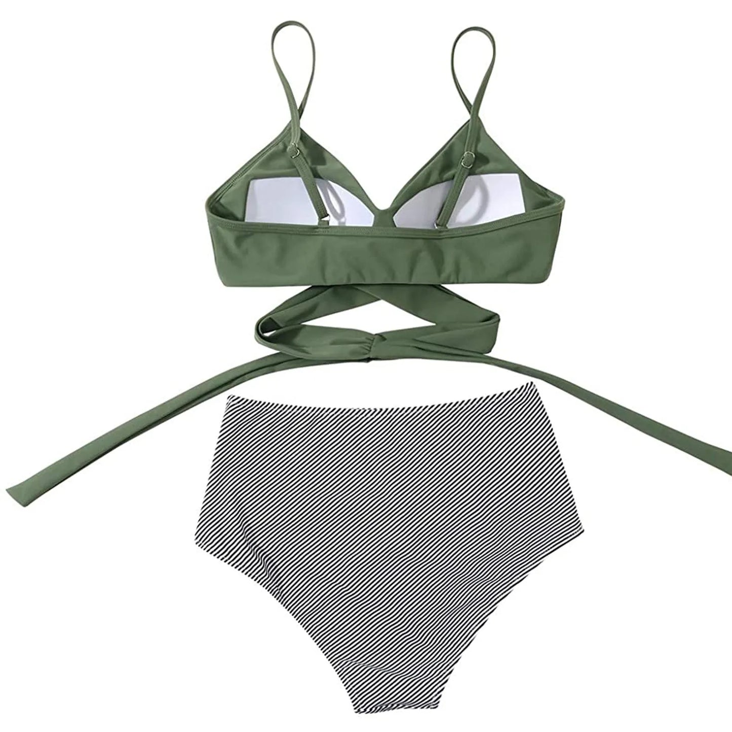 Fashion Women's Summer Sexy Tie-Dye Split Two-Piece Bikini Swimsuit