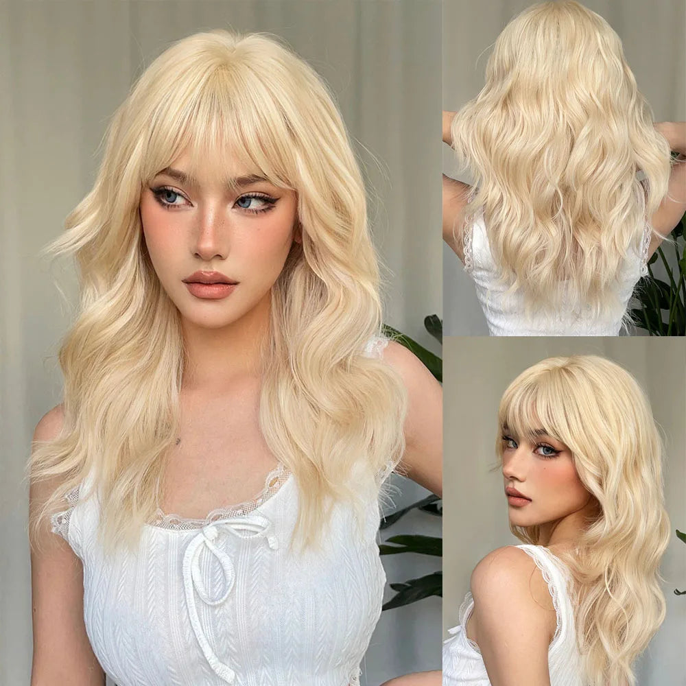 HENRY MARGU Red Synthetic Wigs Long Body Wavy Wig Natural Hairline Daily Red Hair Heat Resistant Fiber Smooth Party Cosplay Wig