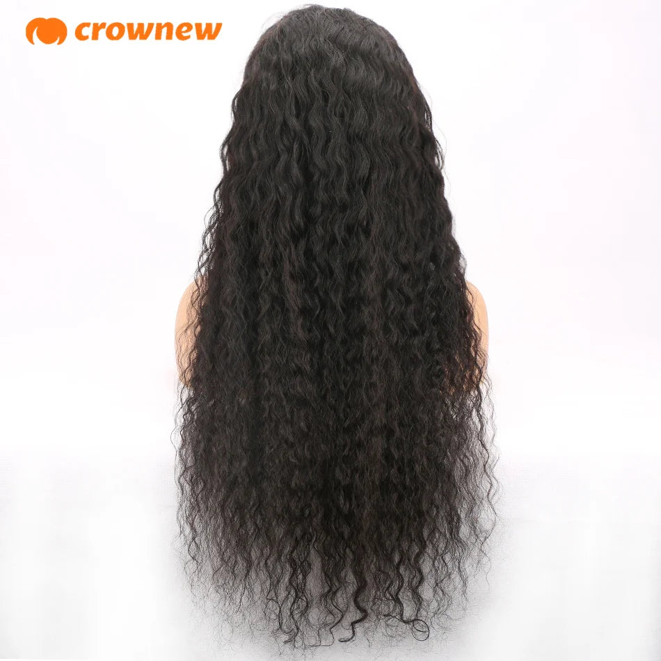 Curly Human Hair Wig 13x4 13X6 HD Lace Frontal Wigs 200% Lace Front Human Hair Deep Wave Frontal Wig Pre Plucked Human Hair Wigs