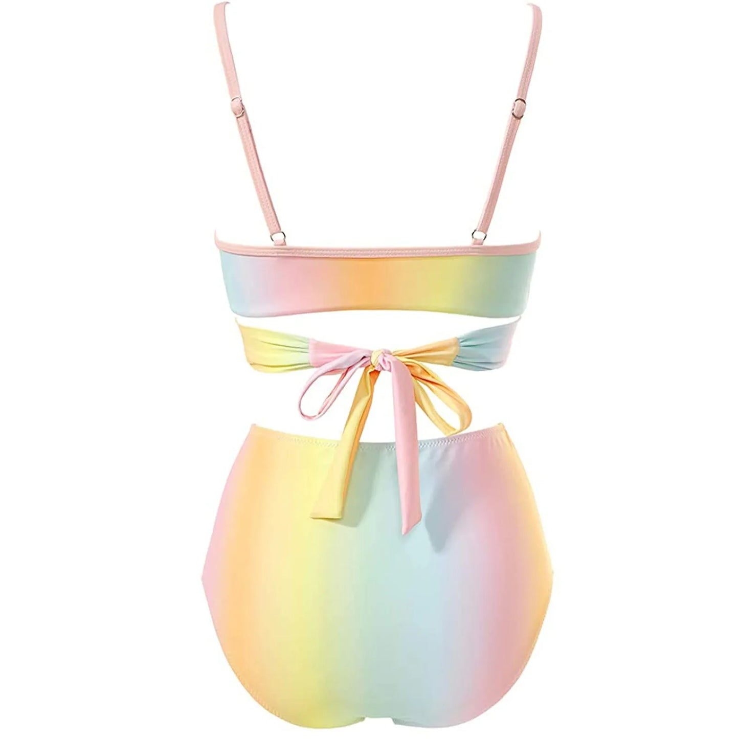 Fashion Women's Summer Sexy Tie-Dye Split Two-Piece Bikini Swimsuit