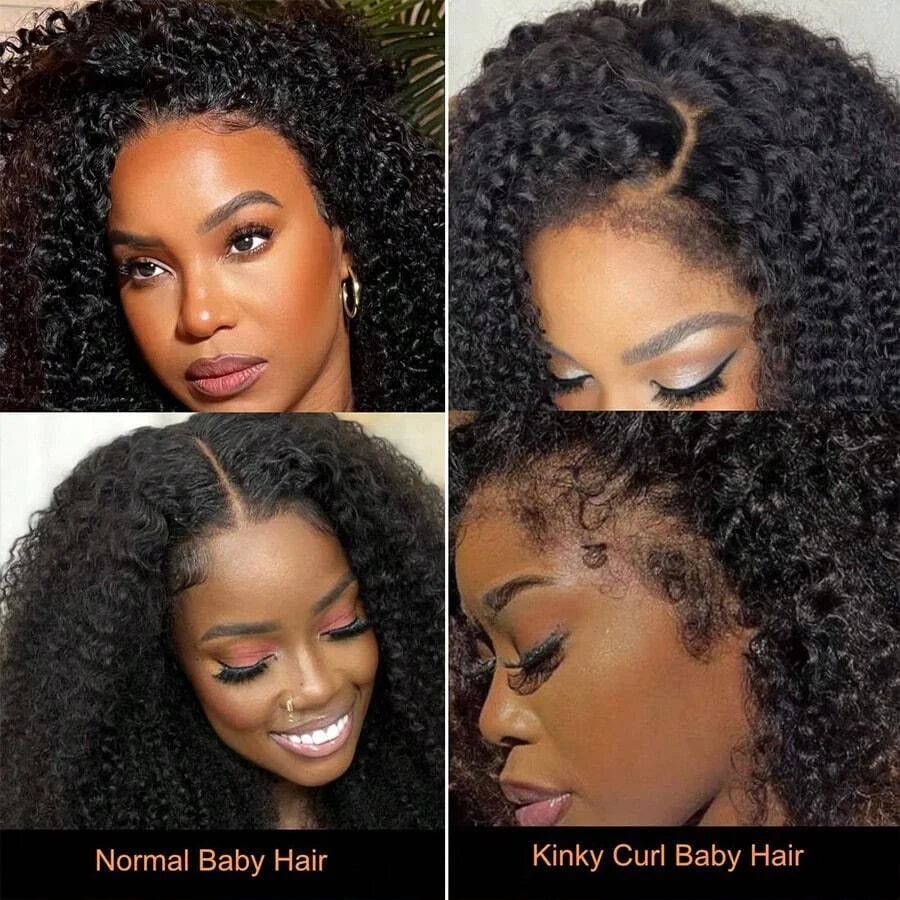 Kinky Curly Lace Front Wigs Human Hair Wig 13x4 Glueless Wigs Human Hair Pre Plucked With Afro Kinky Curly Lace Frontal Wigs