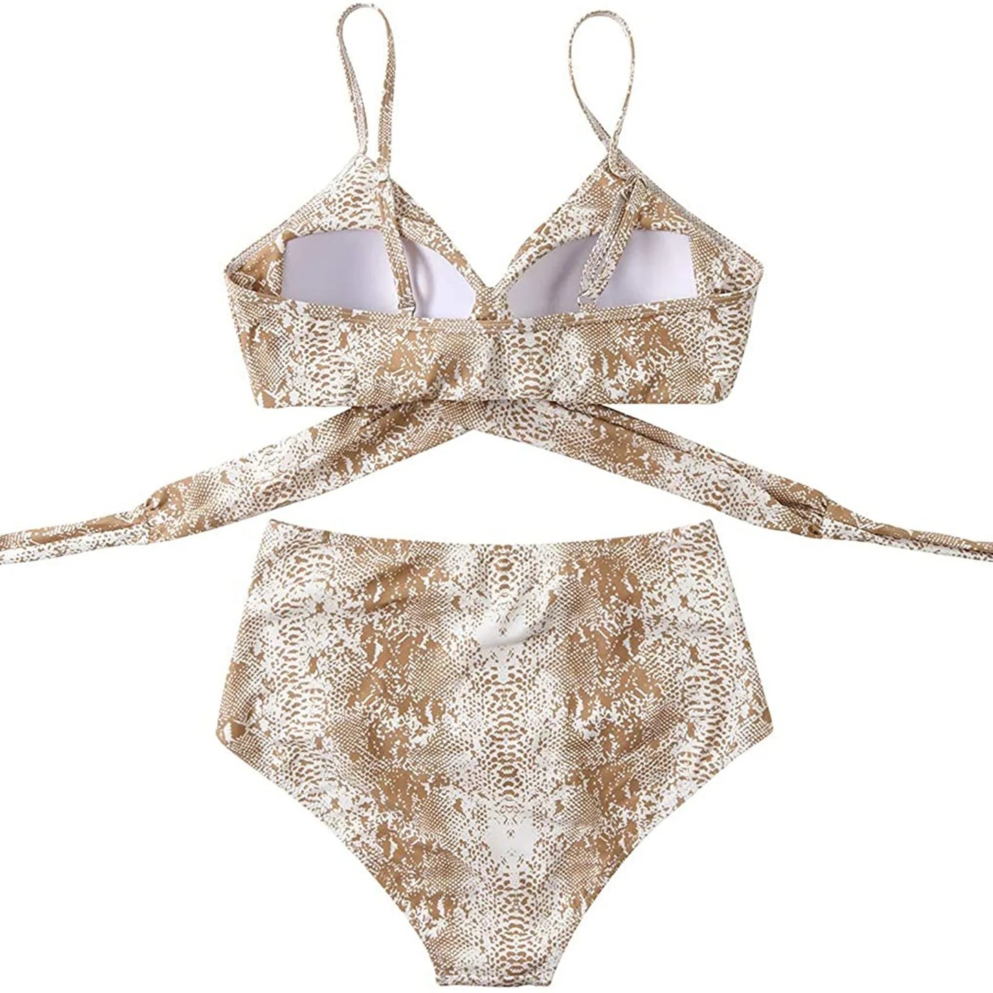 Fashion Women's Summer Sexy Tie-Dye Split Two-Piece Bikini Swimsuit