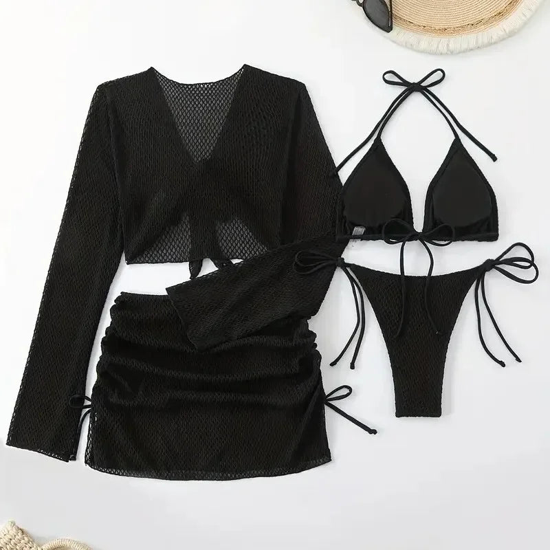 Sexy Bikini Swimsuit Set for Women Beach Summer Outfit Two Piece Swimwear Trendy Casual Clothing from Mainland China