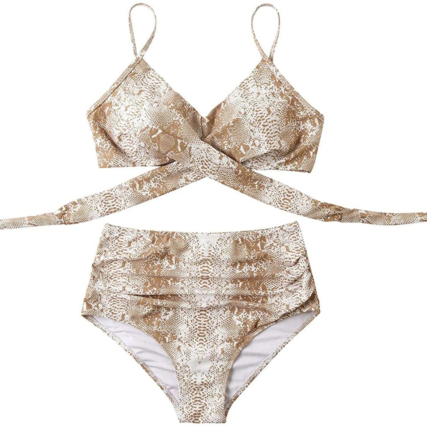 Fashion Women's Summer Sexy Tie-Dye Split Two-Piece Bikini Swimsuit