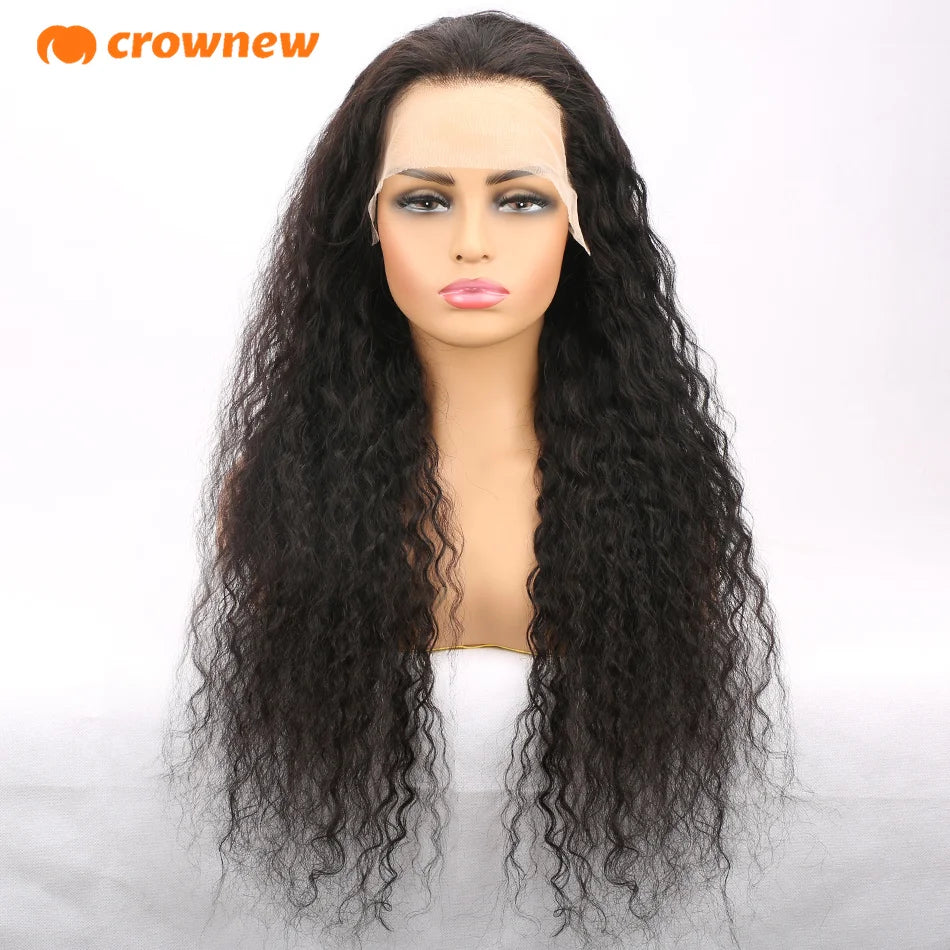 Curly Human Hair Wig 13x4 13X6 HD Lace Frontal Wigs 200% Lace Front Human Hair Deep Wave Frontal Wig Pre Plucked Human Hair Wigs