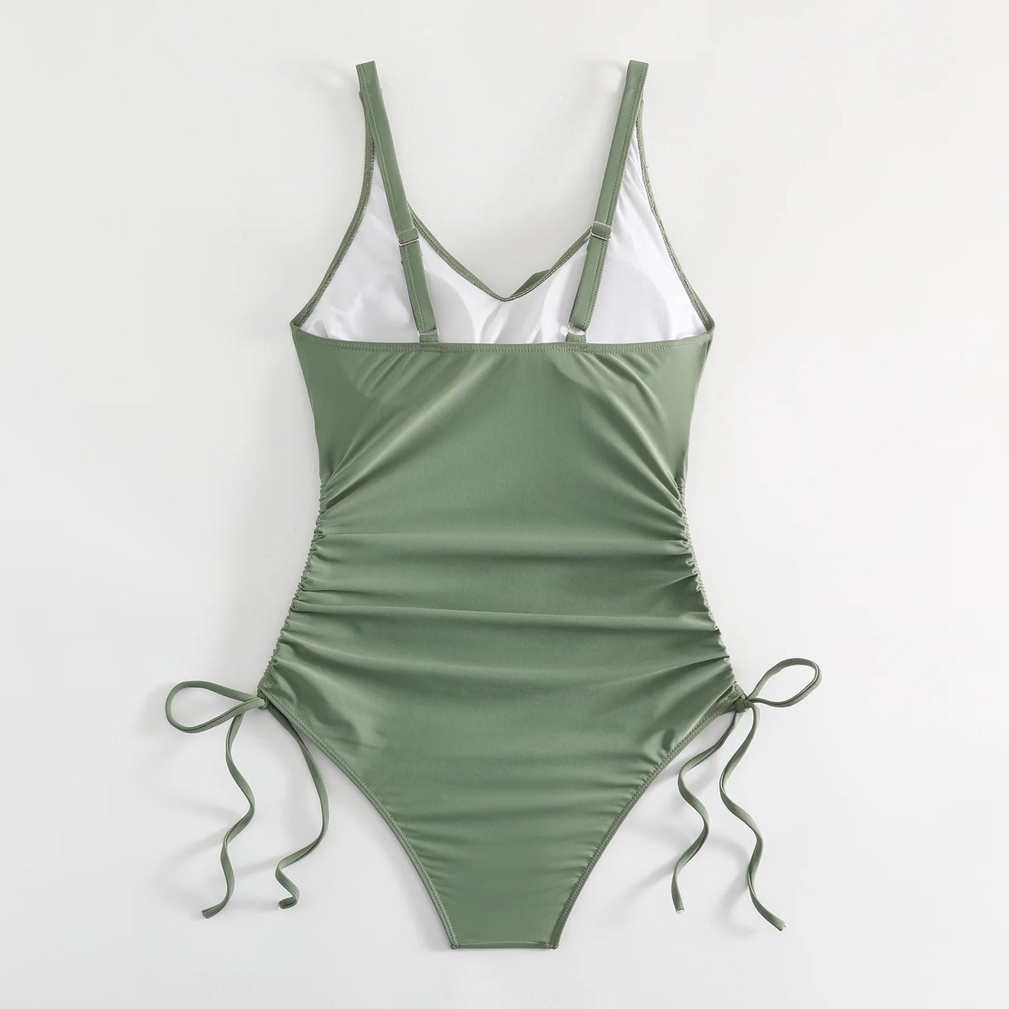 VigoBeviya 2025 Solid Strapped Swimwear Women Cross Push UP One Piece Swimsuit Sexy Lady Monokini Backless Beach Bathing Suit