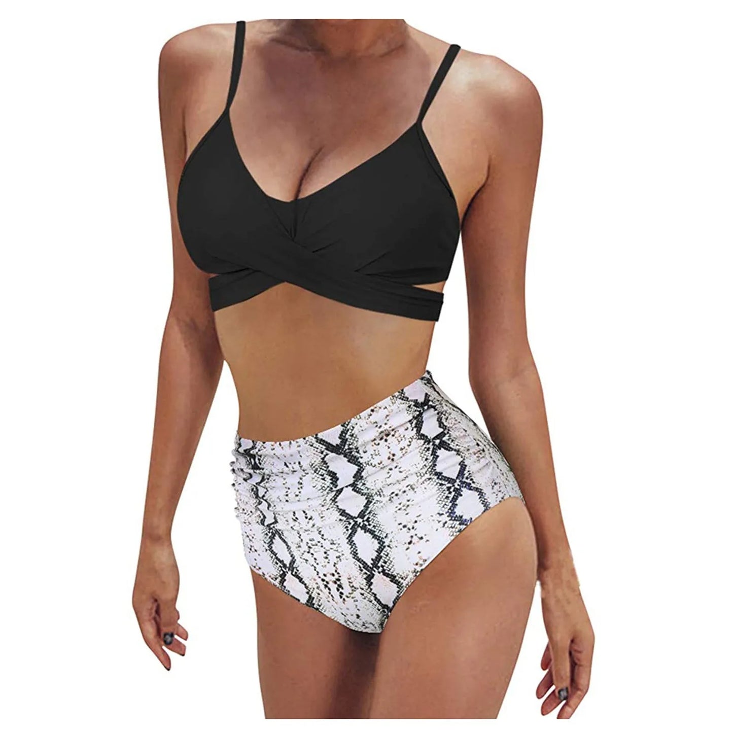 Fashion Women's Summer Sexy Tie-Dye Split Two-Piece Bikini Swimsuit