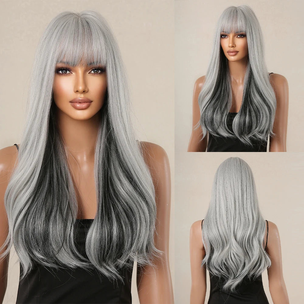HENRY MARGU Red Synthetic Wigs Long Body Wavy Wig Natural Hairline Daily Red Hair Heat Resistant Fiber Smooth Party Cosplay Wig