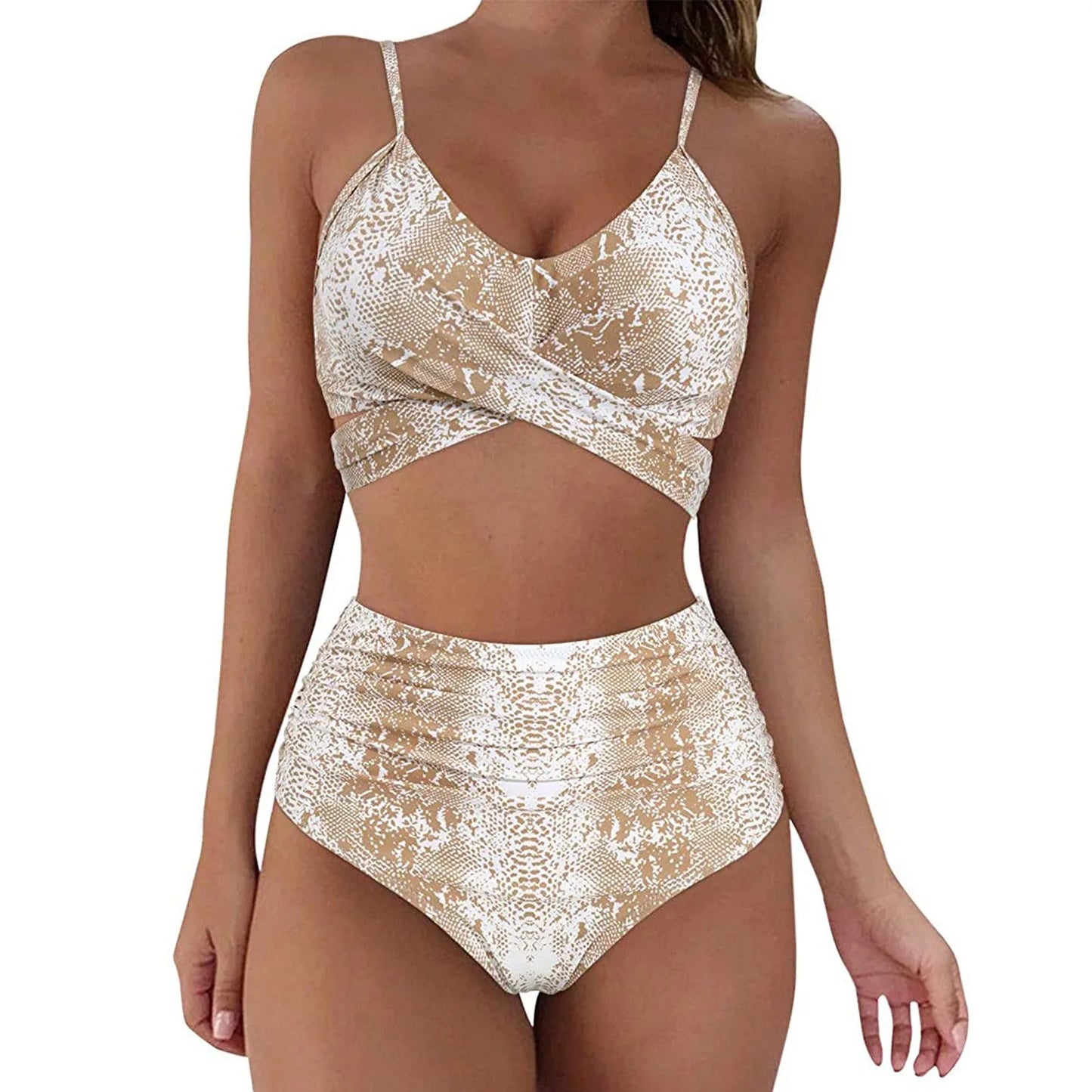 Fashion Women's Summer Sexy Tie-Dye Split Two-Piece Bikini Swimsuit