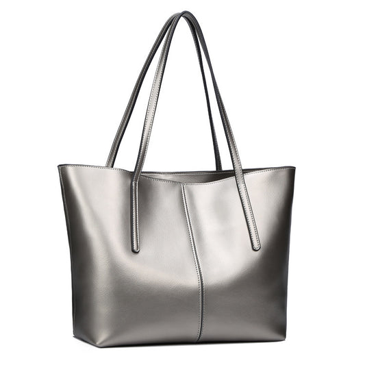 Nouveau sac en cuir sac en cuir mode tout-match simple sac à bandoulière sac à provisions capacité du sac