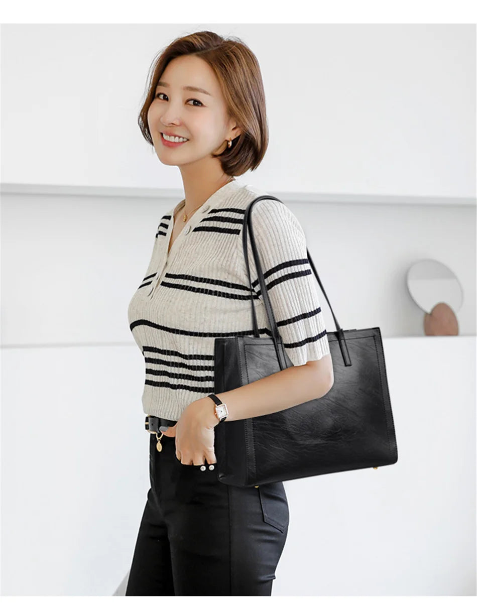 Sacs fourre-tout vintage de grande capacité, sacs à bandoulière tendance, sacs à poignée supérieure, sacs en cuir PU de haute qualité, sac à main décontracté avec motif lettre