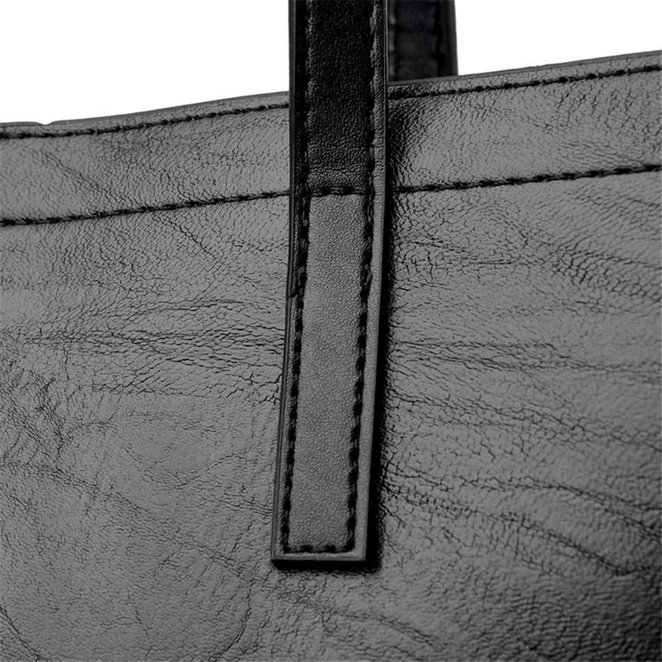 Sacs fourre-tout vintage de grande capacité, sacs à bandoulière tendance, sacs à poignée supérieure, sacs en cuir PU de haute qualité, sac à main décontracté avec motif lettre