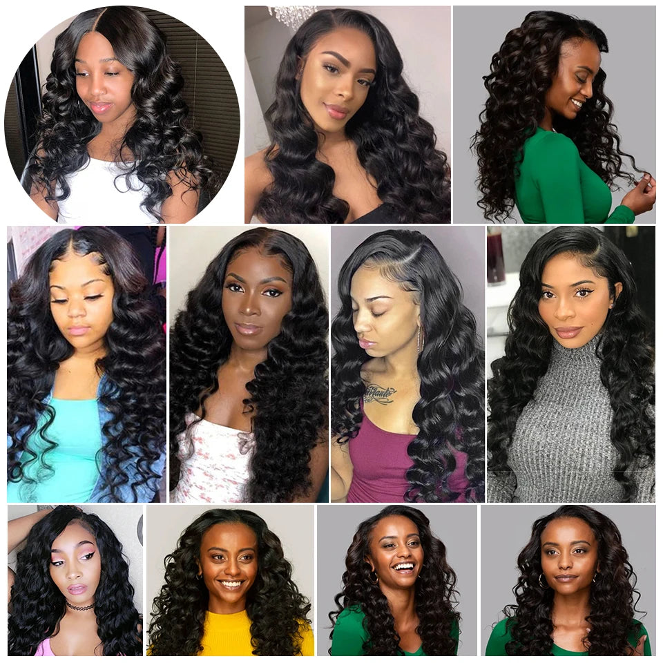 Loose Deep Lace Closure Wigs 4x4 Closure Wigs Ali Annabelle 180 250 Density Brazilian Loose Wave Wigs Lace Front Human Hair Wigs