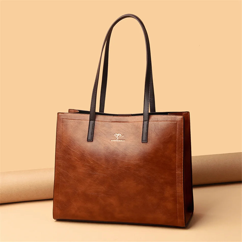 Sacs fourre-tout vintage de grande capacité, sacs à bandoulière tendance, sacs à poignée supérieure, sacs en cuir PU de haute qualité, sac à main décontracté avec motif lettre