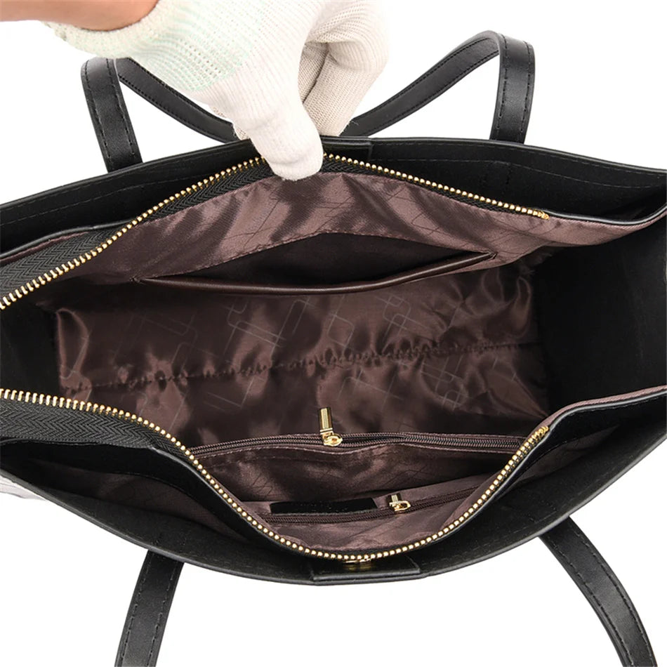 Sacs fourre-tout vintage de grande capacité, sacs à bandoulière tendance, sacs à poignée supérieure, sacs en cuir PU de haute qualité, sac à main décontracté avec motif lettre