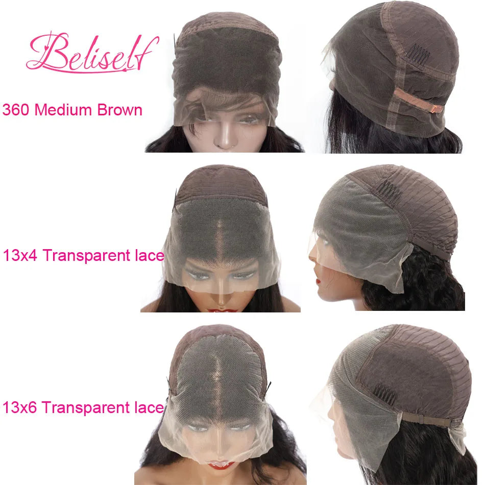 Perruques en cheveux humains ondulés 13x6 HD, avec dentelle frontale, pré-épilées et sans colle, avec fermeture 5x5