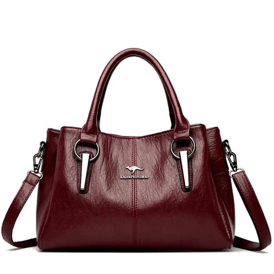 Sacs à bandoulière en cuir PU souple 3 couches pour femmes, sacs à main de luxe de haute qualité, sacs de créateurs, 2025