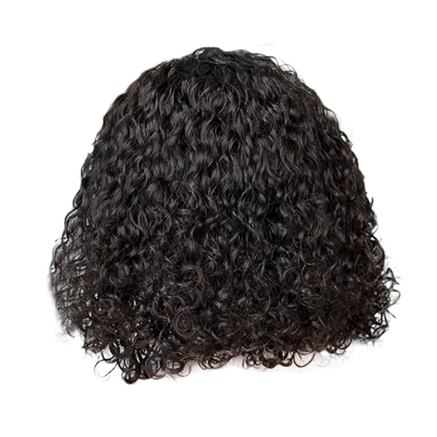 Black Small Wave Curly Wig for Women Short Fluffy Synthetic Wig Cap for African Curly Hair Fashion Wig Brief Paragraph Wig