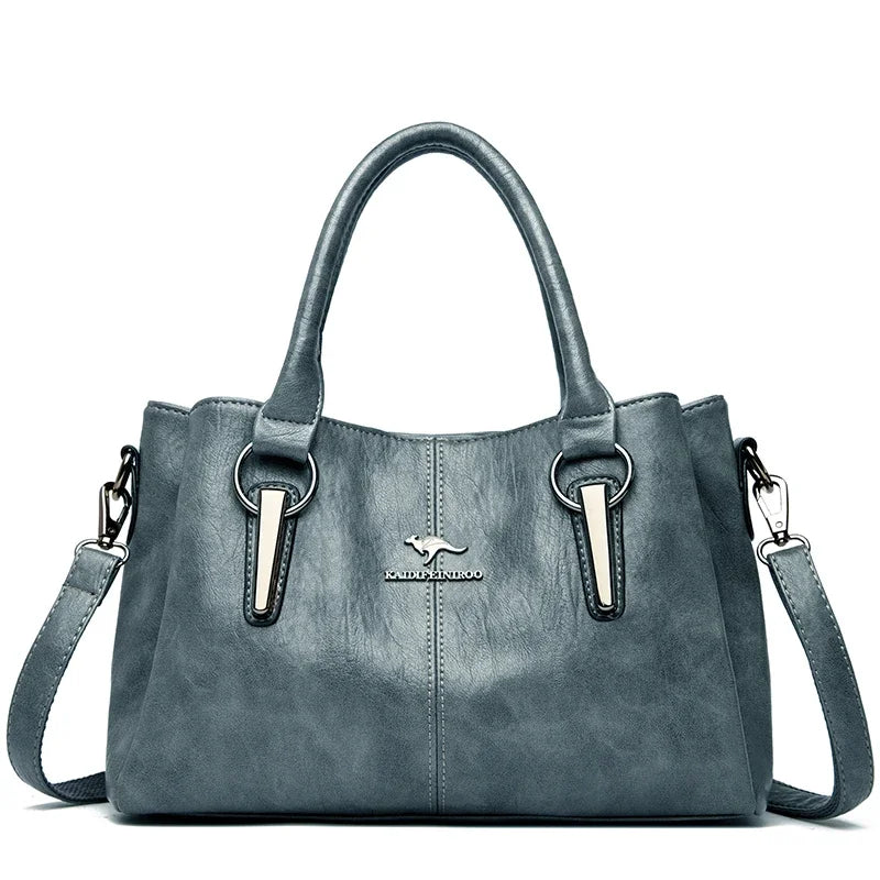 Sacs à bandoulière en cuir PU souple 3 couches pour femmes, sacs à main de luxe de haute qualité, sacs de créateurs, 2025