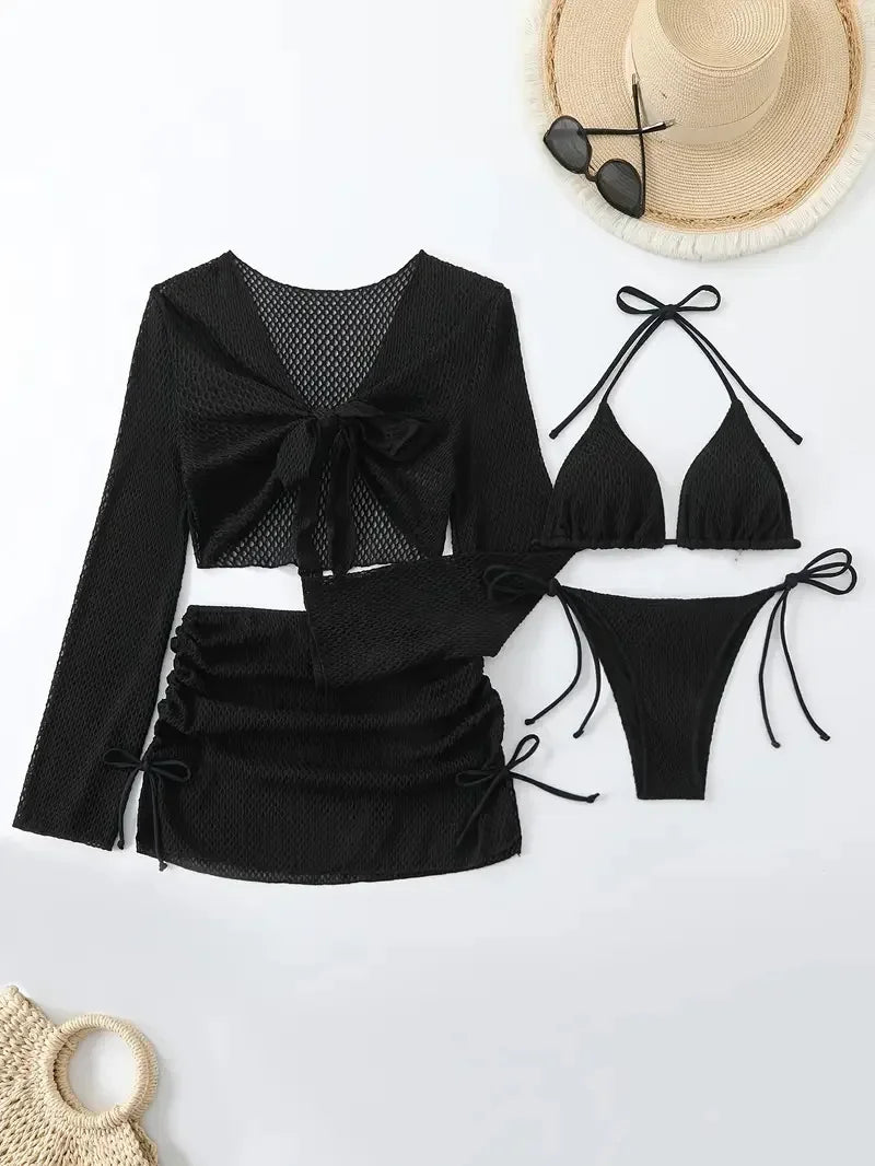 Sexy Bikini Swimsuit Set for Women Beach Summer Outfit Two Piece Swimwear Trendy Casual Clothing from Mainland China