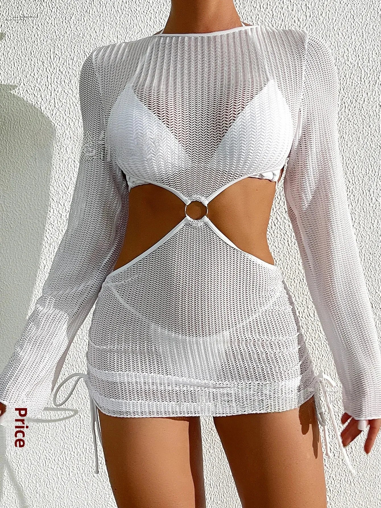2025 New Cross-Border Tie-Dye Bikini Three-Piece Set Women's Net Sunshade Cover up Beach Skirt Suit Sportswear And Bag Accessori