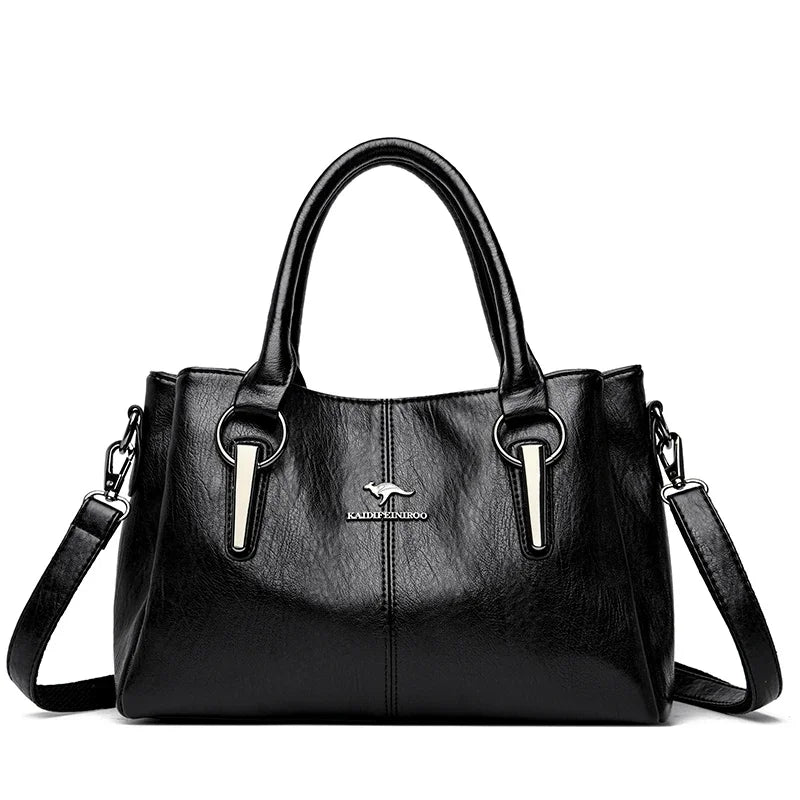 Sacs à bandoulière en cuir PU souple 3 couches pour femmes, sacs à main de luxe de haute qualité, sacs de créateurs, 2025