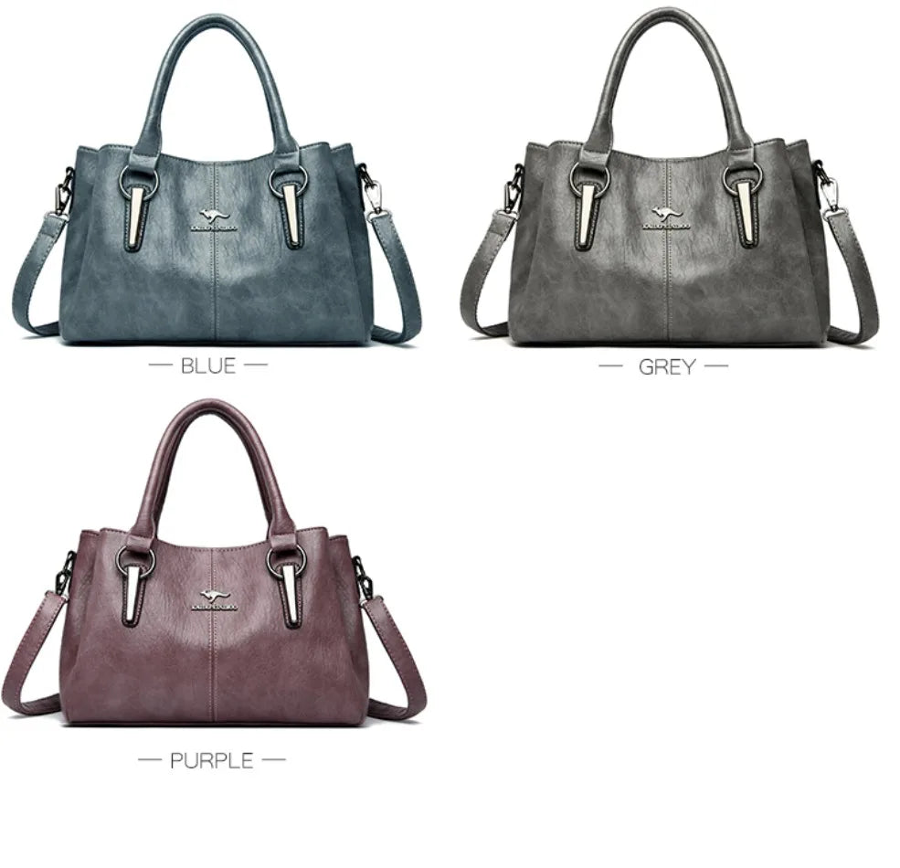 Sacs à bandoulière en cuir PU souple 3 couches pour femmes, sacs à main de luxe de haute qualité, sacs de créateurs, 2025