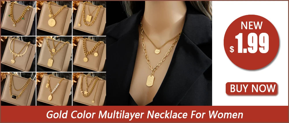 DIEYURO Collier avec pendentif en perles en acier inoxydable 316L avec fermoir OT pour femmes et filles, chaîne à 2 couches, bijoux cadeaux de fête