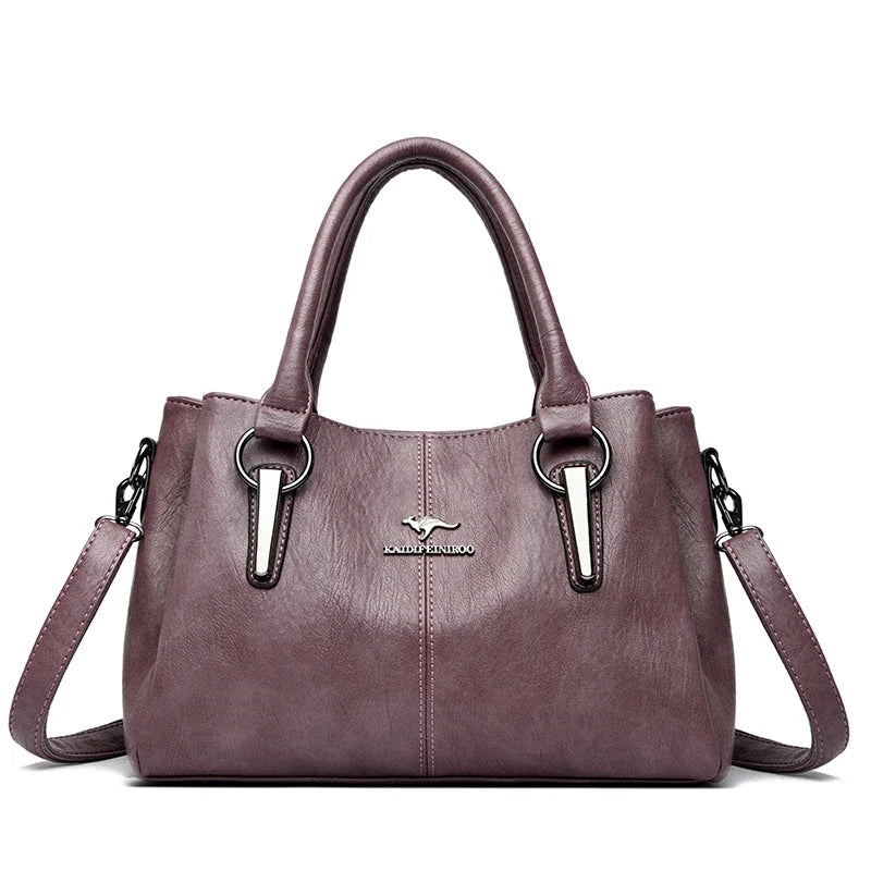 Sacs à bandoulière en cuir PU souple 3 couches pour femmes, sacs à main de luxe de haute qualité, sacs de créateurs, 2025