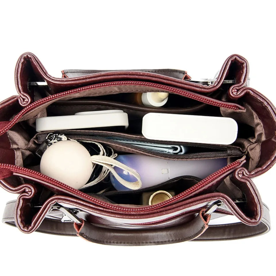 Sacs à main en cuir PU de haute qualité pour femmes, sacs à bandoulière de luxe, sacs de créateur vintage de grande capacité
