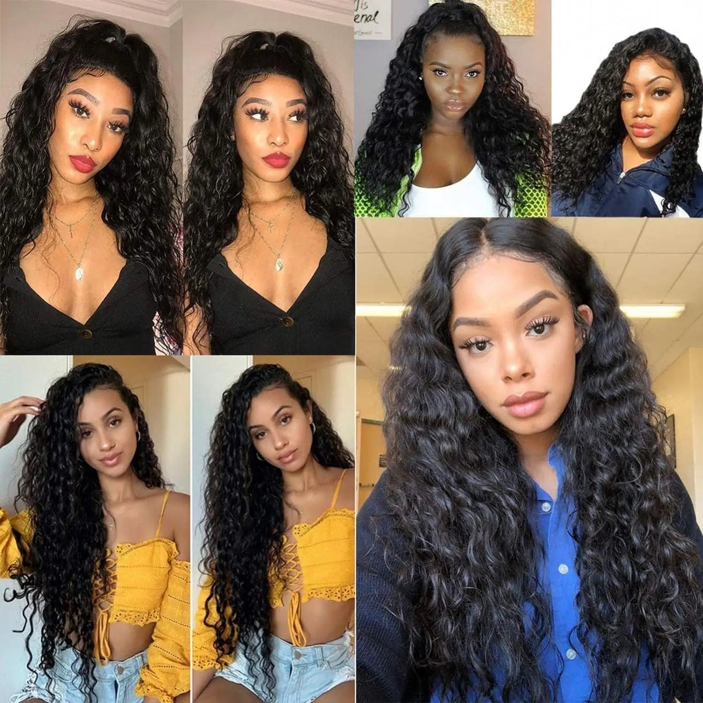 Perruque synthétique noire longue de 18 à 30 pouces, perruques bouclées crépues, mécanisme complet, perruques mignonnes, perruques noires naturelles pour femmes, perruque quotidienne