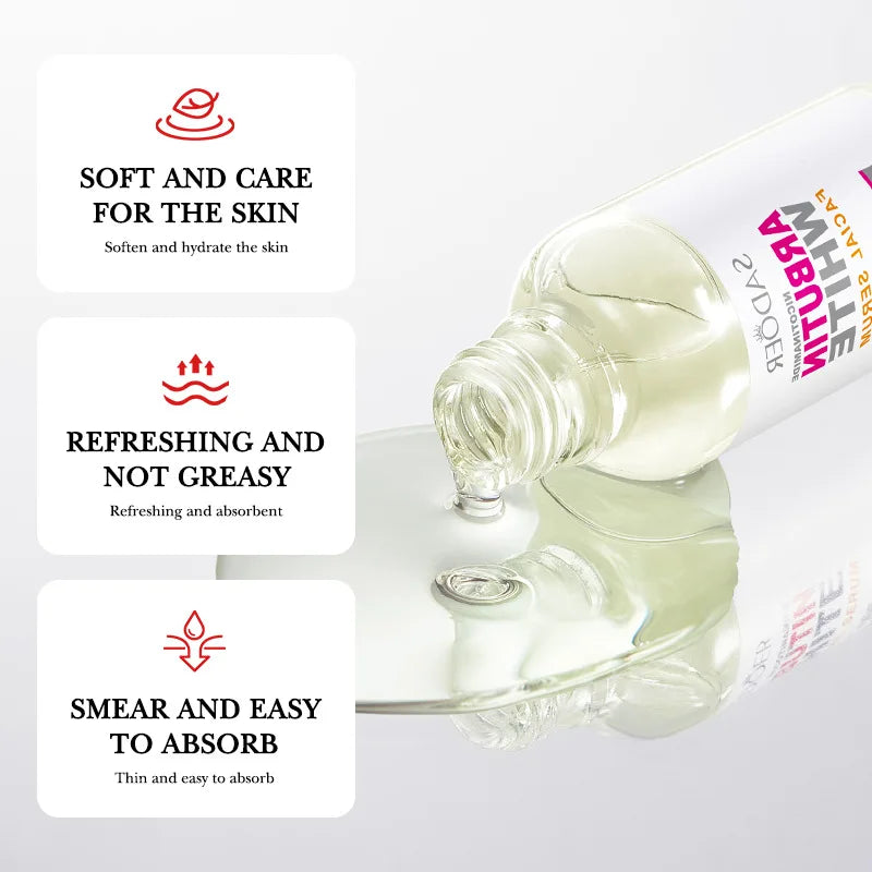 Lot de 3 sérums éclaircissants à l'arbutine pour le visage, hydratants, éclaircissants et raffermissants, essences pour le visage, soins de la peau