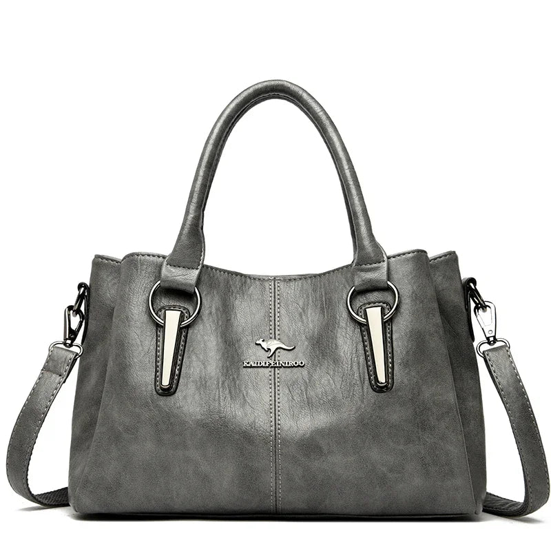 Sacs à bandoulière en cuir PU souple 3 couches pour femmes, sacs à main de luxe de haute qualité, sacs de créateurs, 2025