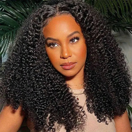 Kinky Curly Lace Front Wigs Human Hair Wig 13x4 Glueless Wigs Human Hair Pre Plucked With Afro Kinky Curly Lace Frontal Wigs
