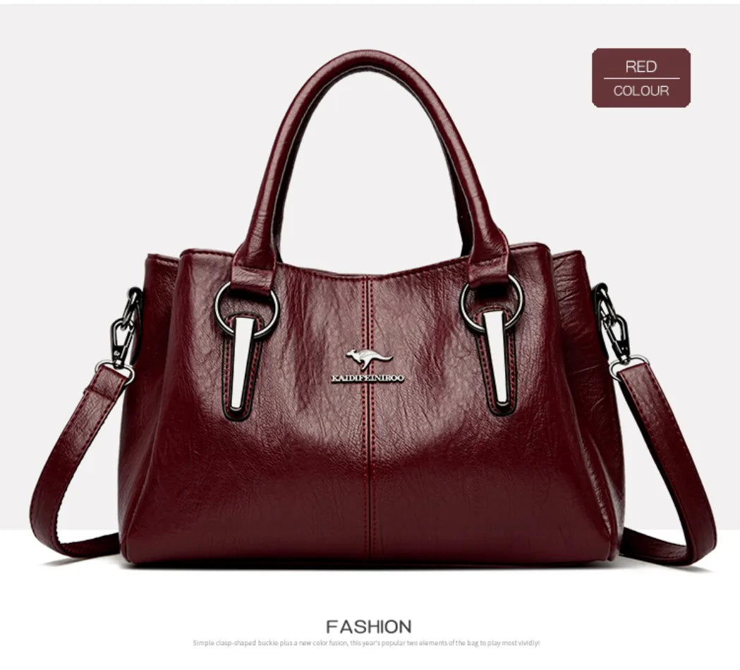 Sacs à bandoulière en cuir PU souple 3 couches pour femmes, sacs à main de luxe de haute qualité, sacs de créateurs, 2025