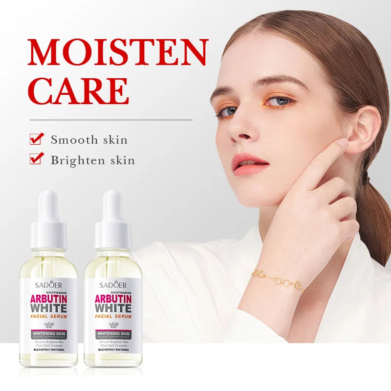 Lot de 3 sérums éclaircissants à l'arbutine pour le visage, hydratants, éclaircissants et raffermissants, essences pour le visage, soins de la peau