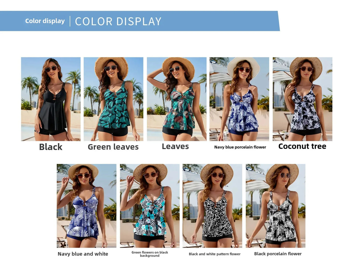 Hot Sale Of The Season New Women's Conservative Print Bikini Set Cover-Up Split Design Cross-Border Swimsuit Elegant Feminine Ch