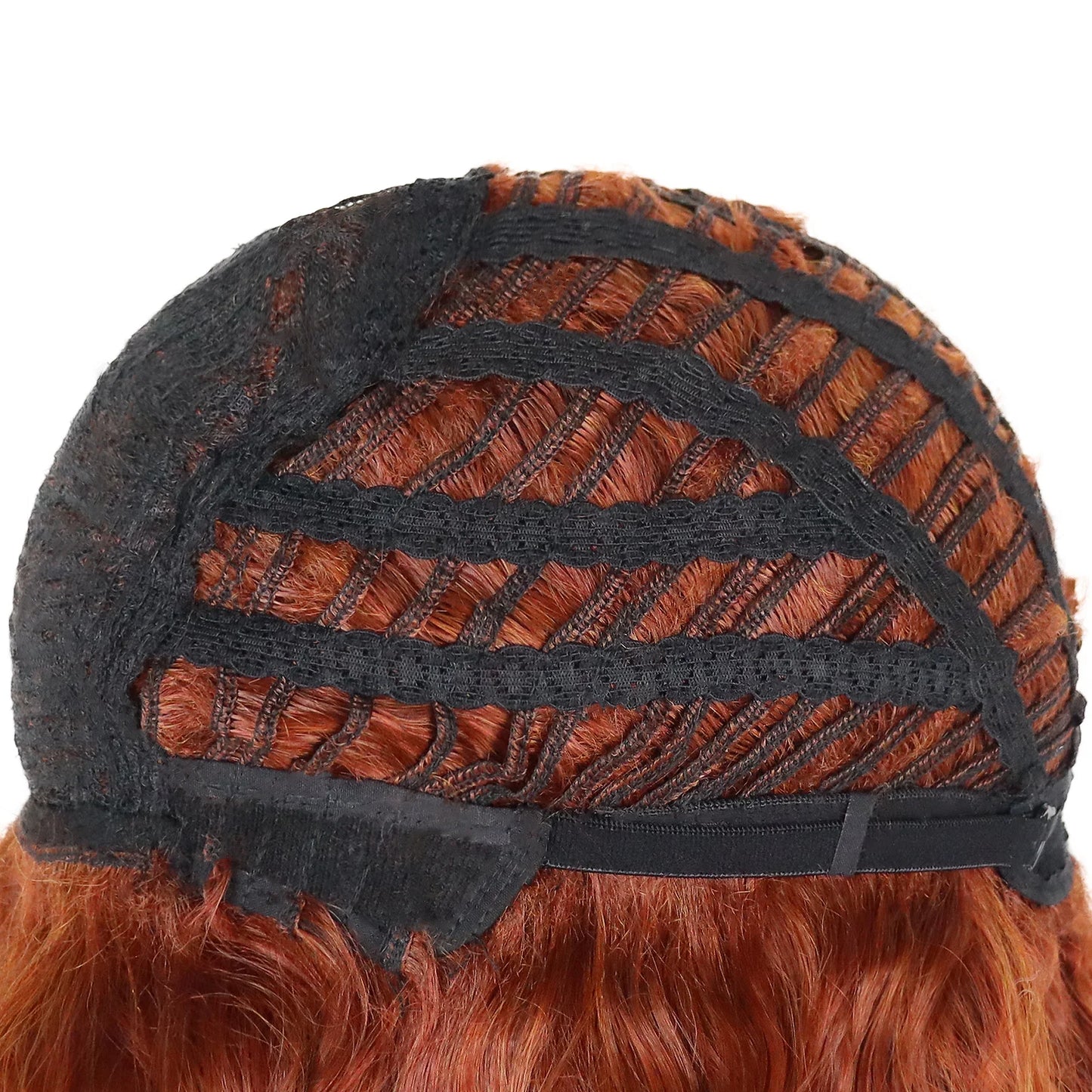 Reddish Brown Wig Synthetic Hair Glueless Curly Wig Heat Resistant Hair for Women Auburn Deep Wave Wigs Copper Red Colored Wigs