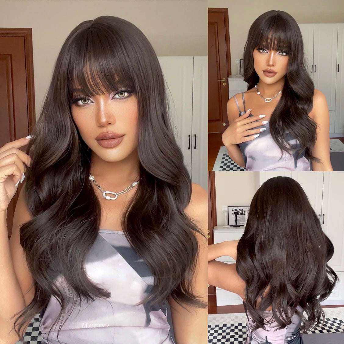 HENRY MARGU Red Synthetic Wigs Long Body Wavy Wig Natural Hairline Daily Red Hair Heat Resistant Fiber Smooth Party Cosplay Wig