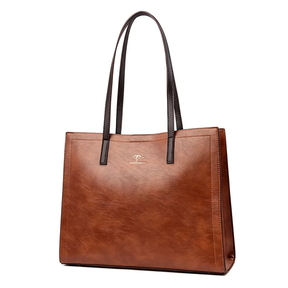 Sacs fourre-tout vintage de grande capacité, sacs à bandoulière tendance, sacs à poignée supérieure, sacs en cuir PU de haute qualité, sac à main décontracté avec motif lettre
