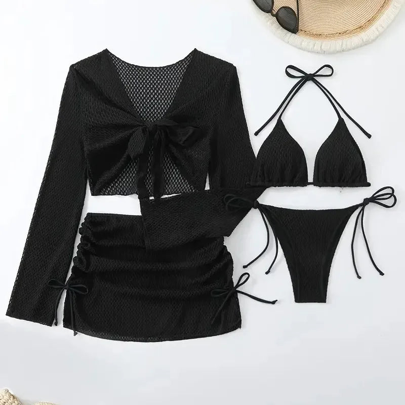Sexy Bikini Swimsuit Set for Women Beach Summer Outfit Two Piece Swimwear Trendy Casual Clothing from Mainland China