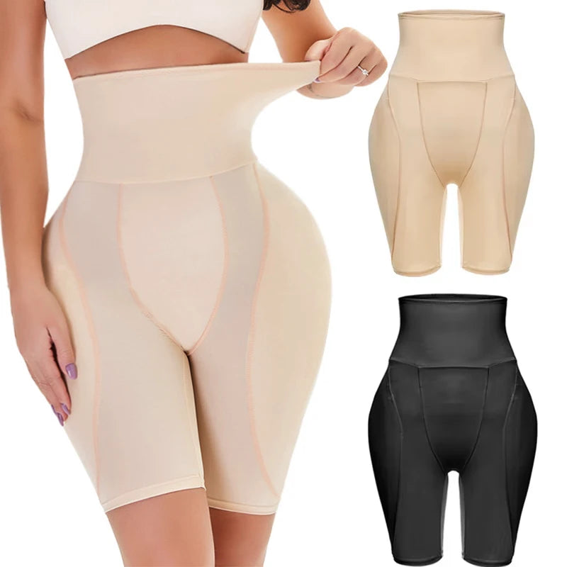 Culotte gainante courte pour femme, effet push-up, effet gainant, effet gainant, avec coussinets