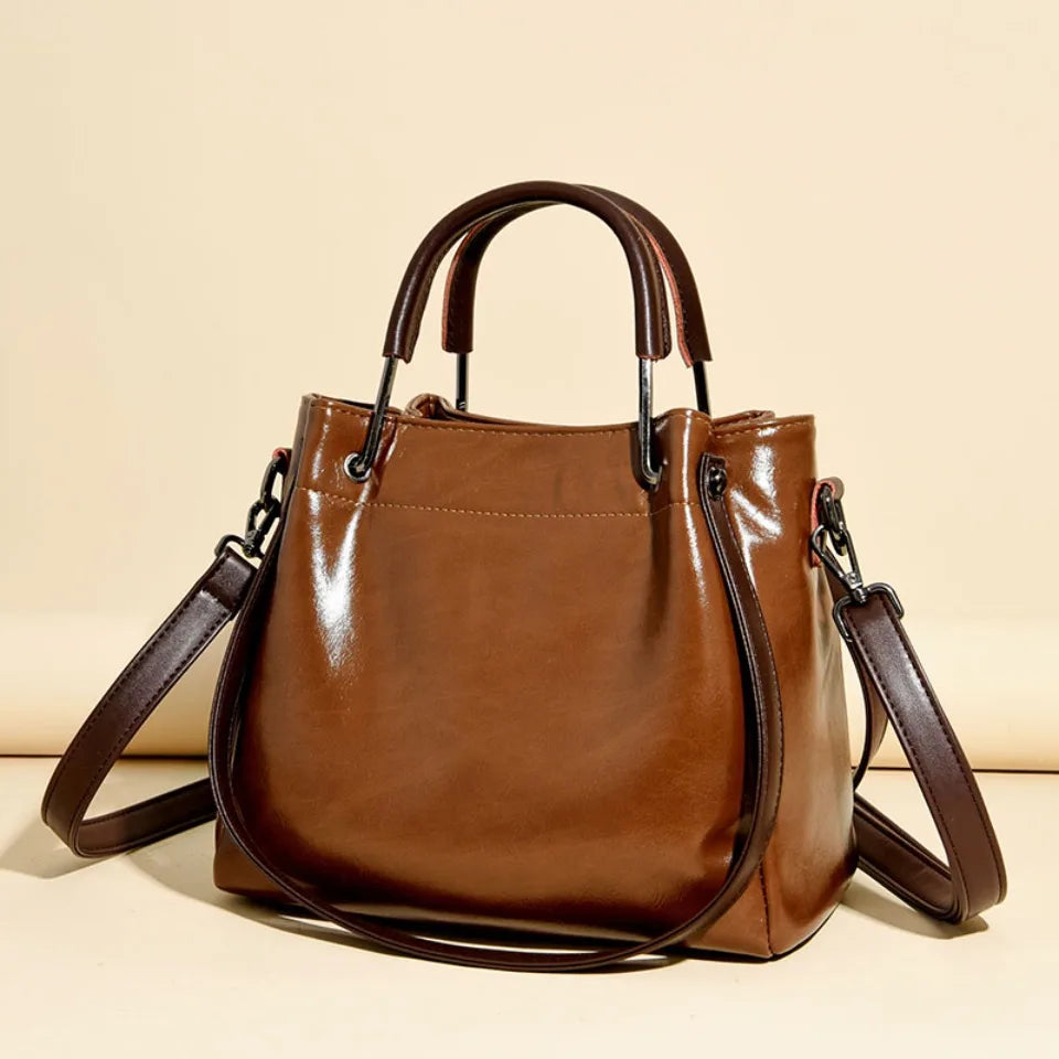 Sacs à main en cuir PU de haute qualité pour femmes, sacs à bandoulière de luxe, sacs de créateur vintage de grande capacité