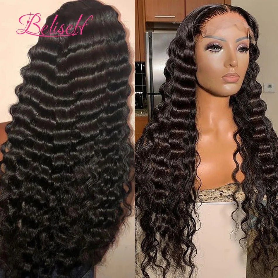 Perruques en cheveux humains ondulés 13x6 HD, avec dentelle frontale, pré-épilées et sans colle, avec fermeture 5x5