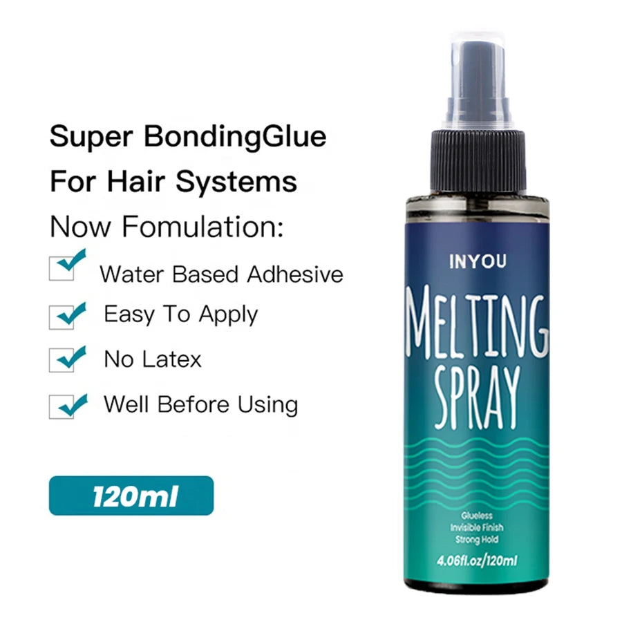 Spray de colle pour perruque 4 pièces pour perruque en dentelle frontale Spray de fusion de dentelle et spray de liaison de dentelle Kit de colle pour perruque Kit de colle pour dentelle pour cheveux Kit de perruque