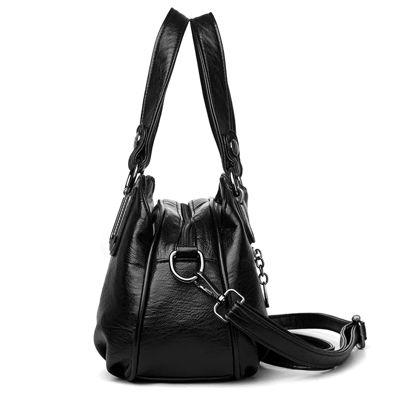 Sacs à main de luxe 3 couches grande capacité sacs à main de créateur de haute qualité en cuir souple sac à bandoulière pour femmes sac