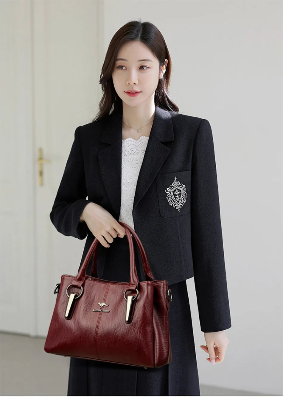 Sacs à bandoulière en cuir PU souple 3 couches pour femmes, sacs à main de luxe de haute qualité, sacs de créateurs, 2025