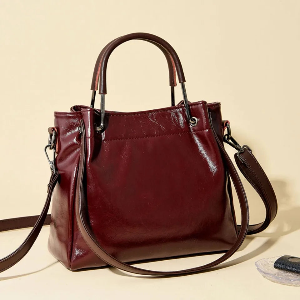 Sacs à main en cuir PU de haute qualité pour femmes, sacs à bandoulière de luxe, sacs de créateur vintage de grande capacité