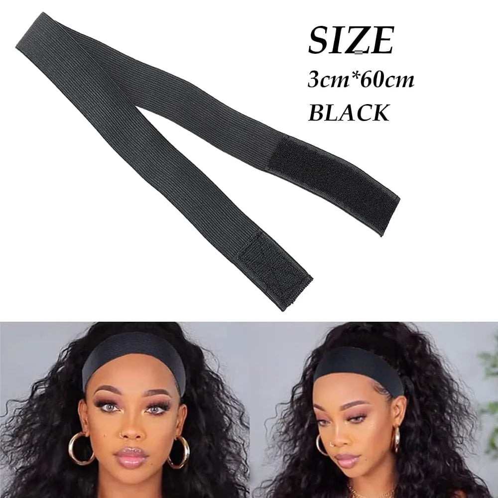 1Pc Elastic Band Wig Edges Wrap Wig Band Lace Melting Band To Lay Edges Baby Hair Edge Adjustable Wig Melt Bands