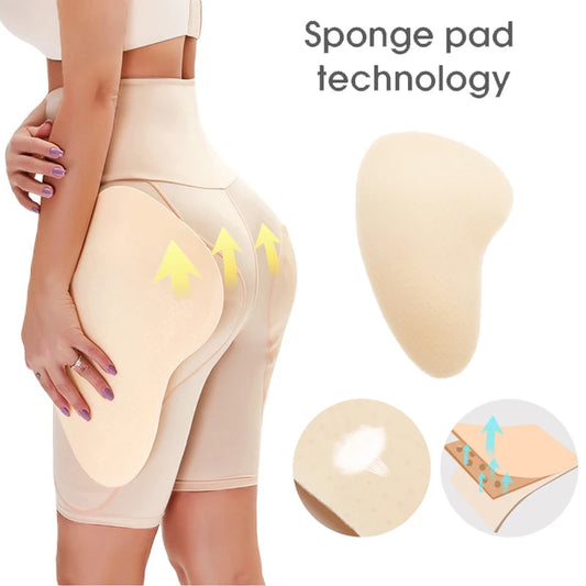 Culotte gainante courte pour femme, effet push-up, effet gainant, effet gainant, avec coussinets